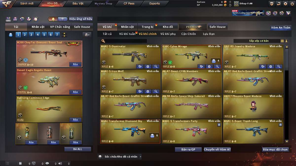 shop acc cf uy tin gia re